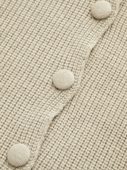 Wollmischung Peplum Saum Cardigan