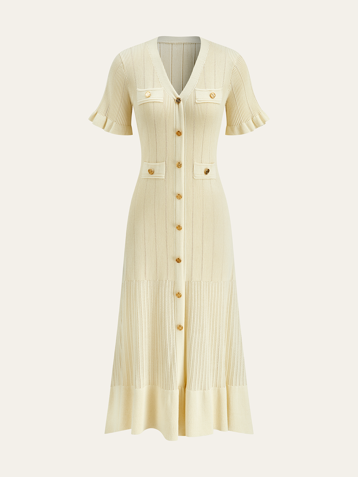 Strick Cardigan Midi Kleid