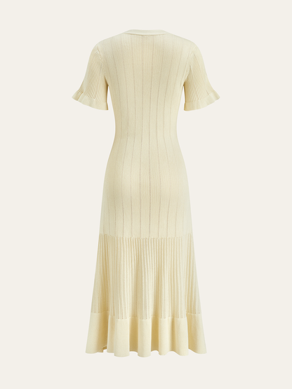 Strick Cardigan Midi Kleid