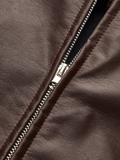 Faux-Leder Knotenoberteil