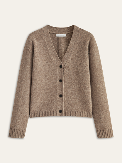 Wollmischung V-Ausschnitt Cardigan