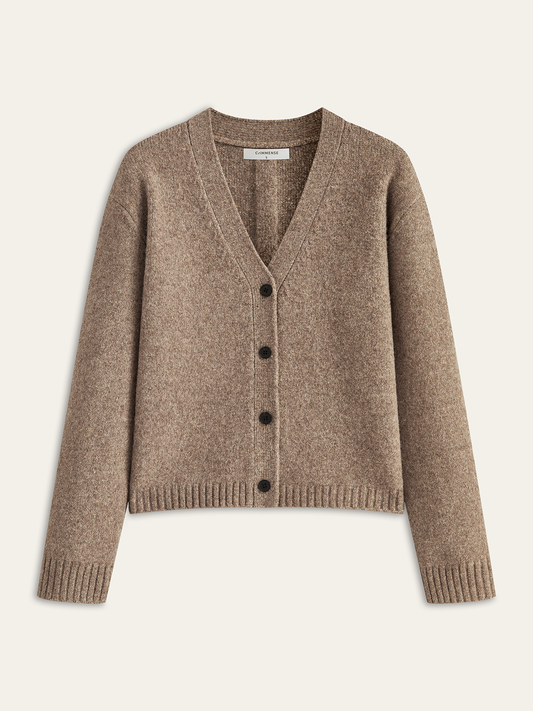 Wollmischung V-Ausschnitt Cardigan