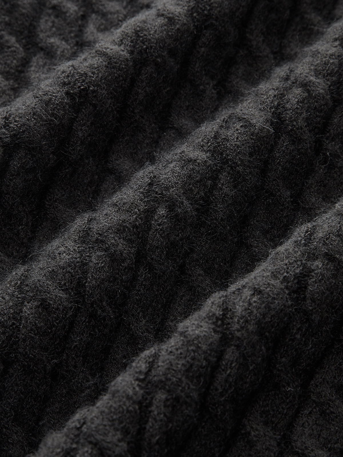 2 in1 Paneelierter Kabelstrick-Cardigan