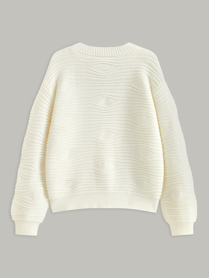 Metal Button Textured Knit Cardigan