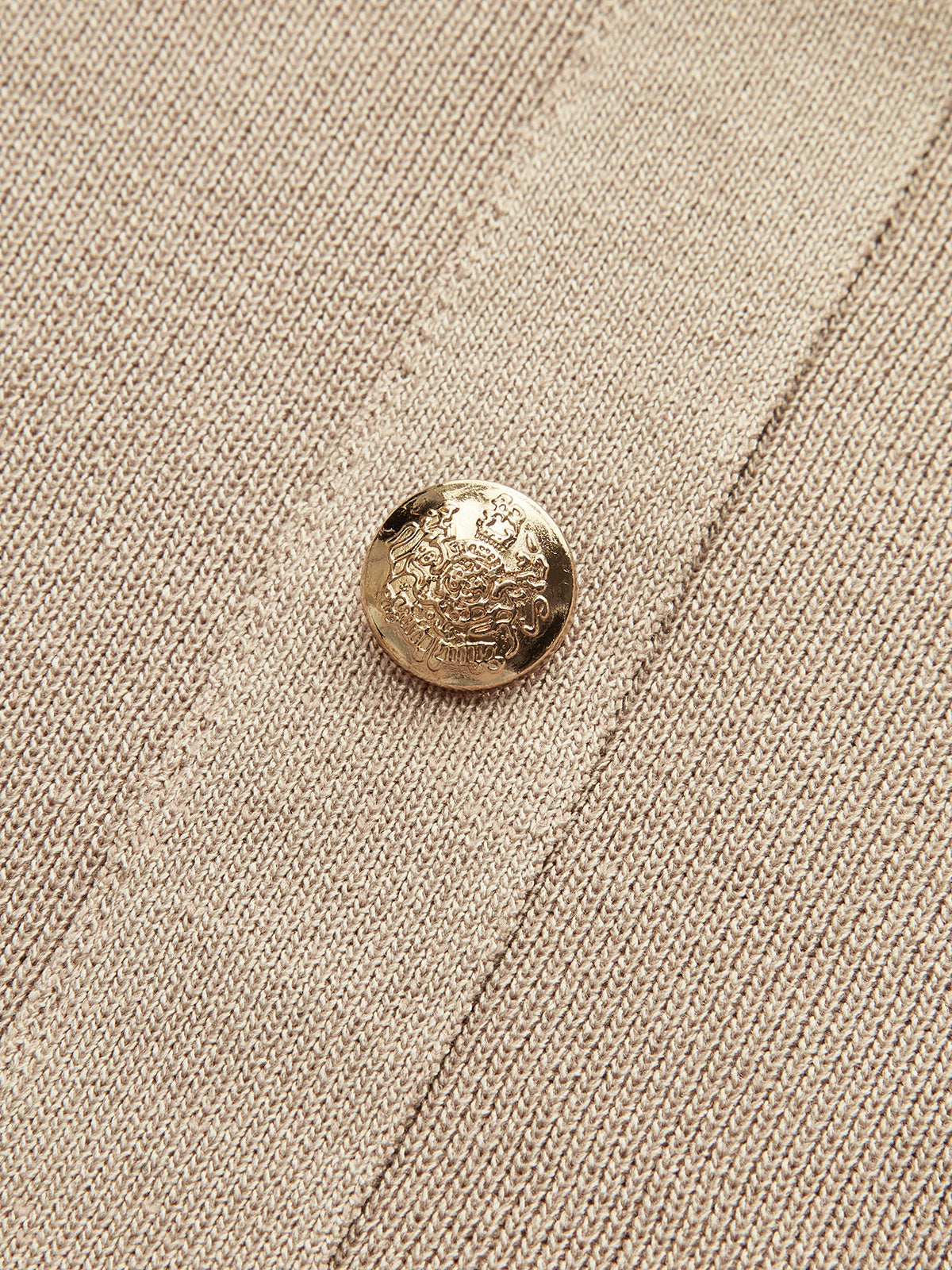 Metallknopf-Geschlossener Cardigan und Midi-Rock Set