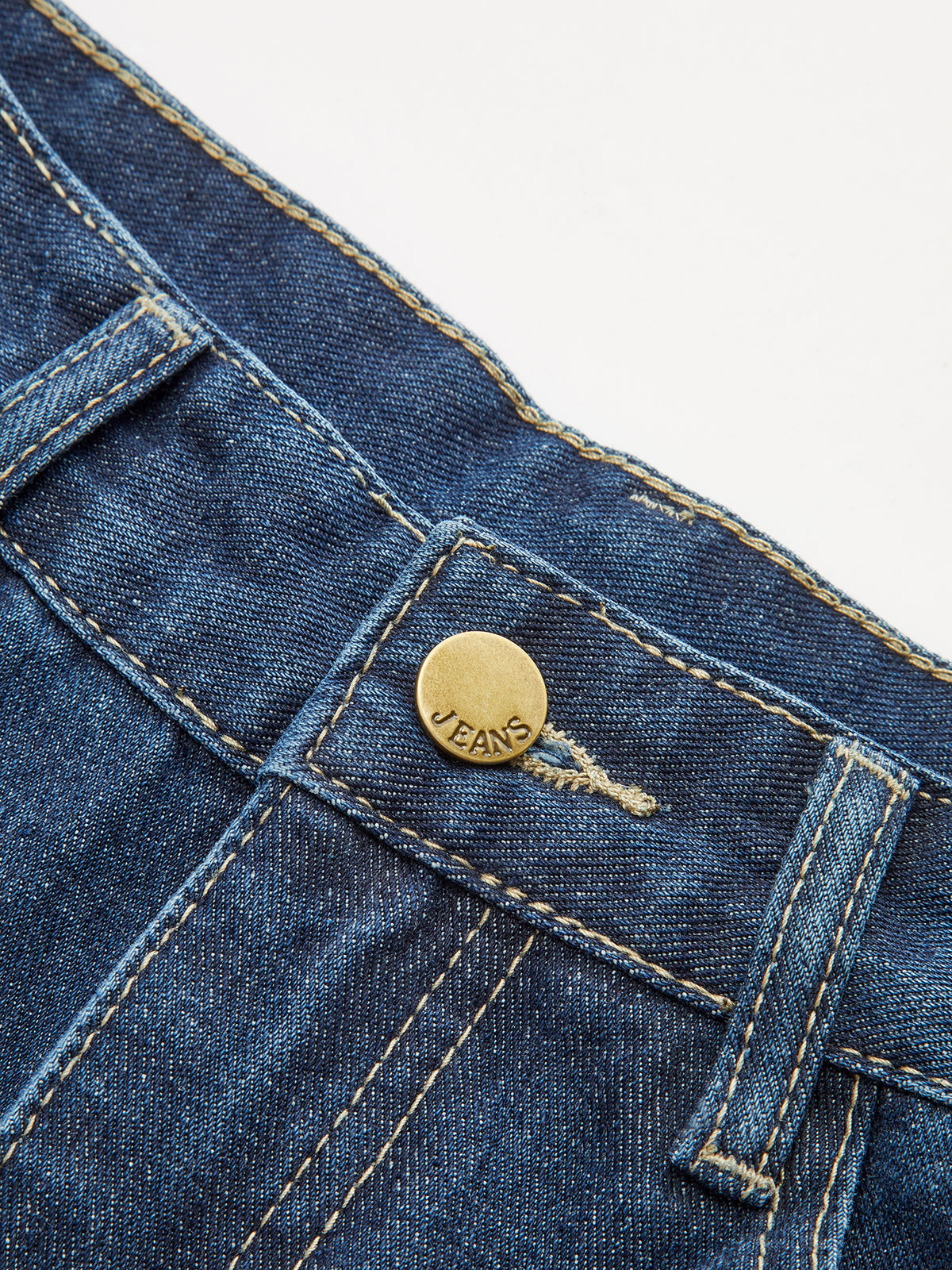 Hochtaillierte Weite Jeanshose