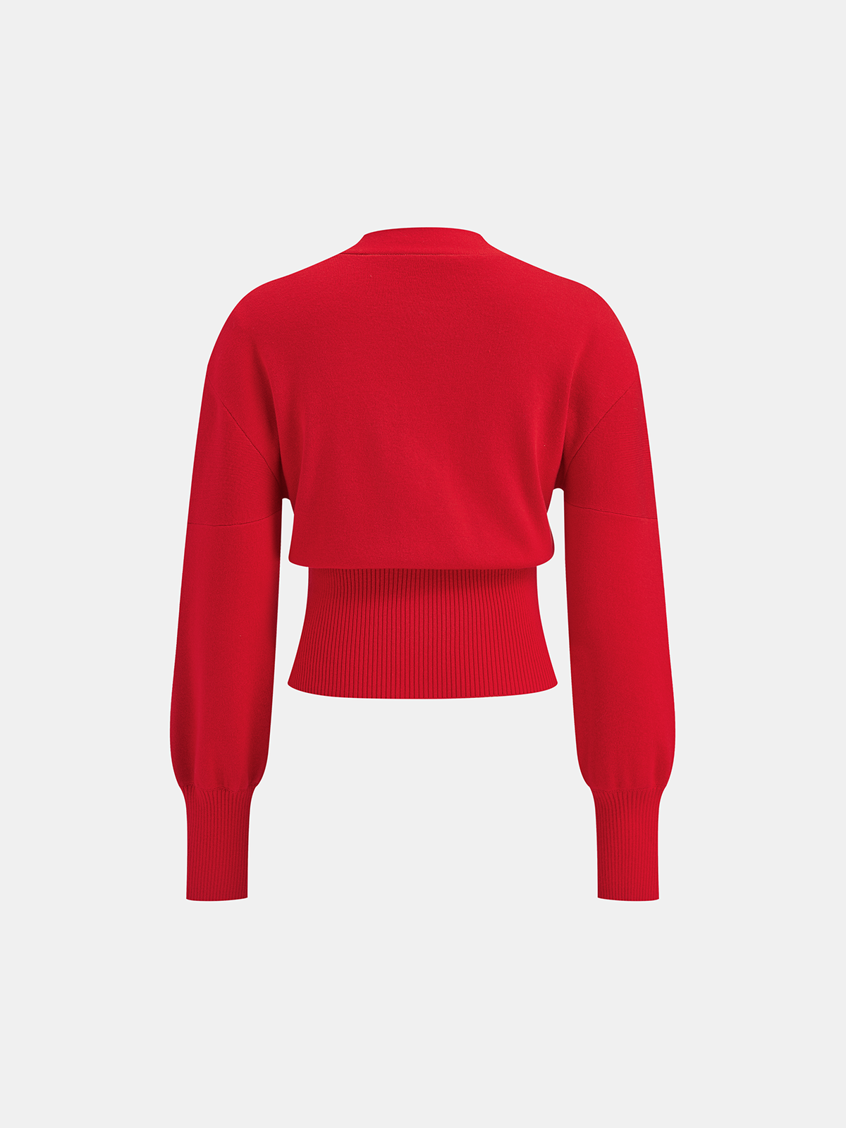 Wollmischung Cropped V-Ausschnitt Cardigan