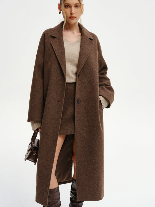 Übergroßer Tweed-Langmantel