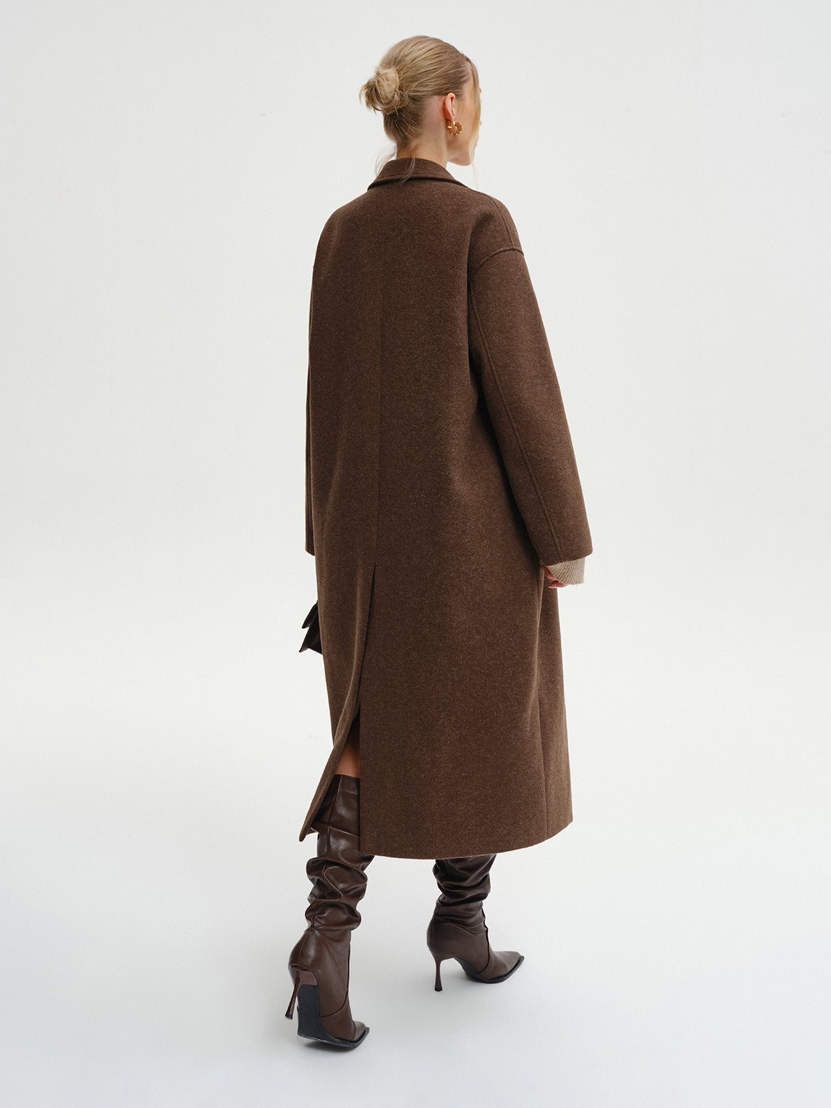 Übergroßer Tweed-Langmantel