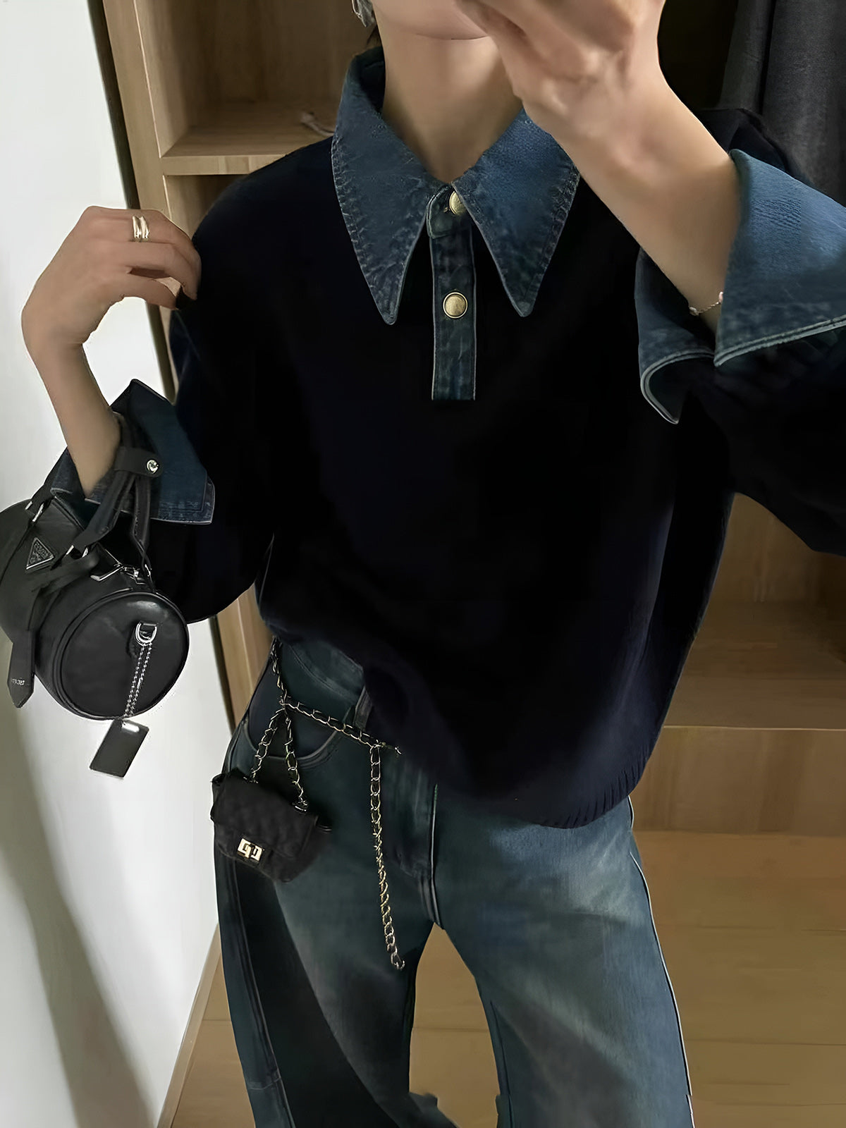 2 in 1 Panel Revers-Pullover