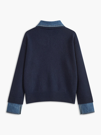 2 in 1 Panel Revers-Pullover