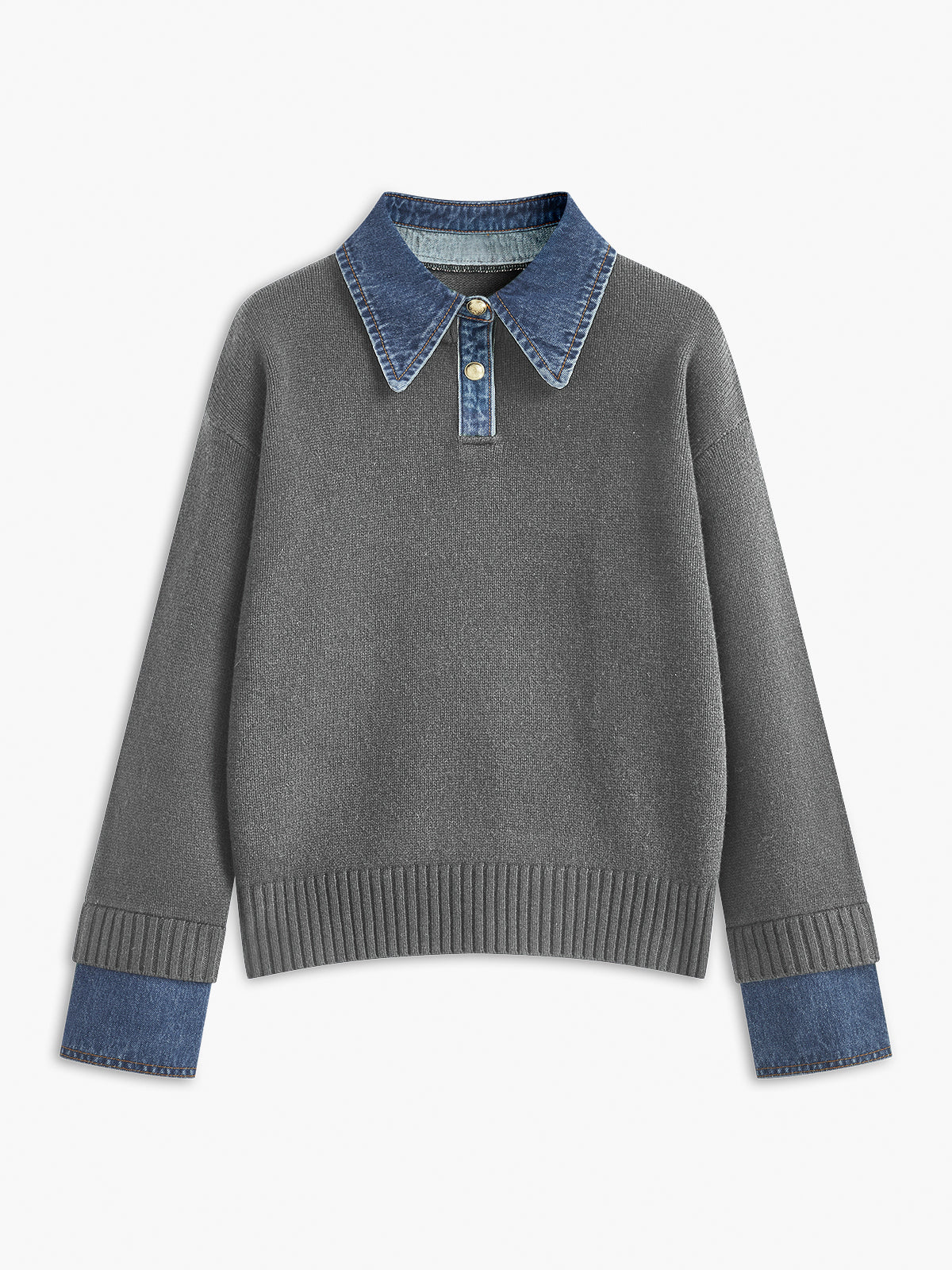 2 in 1 Panel Revers-Pullover