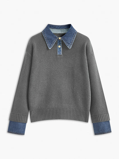 2 in 1 Panel Revers-Pullover