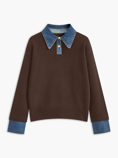 2 in 1 Panel Revers-Pullover
