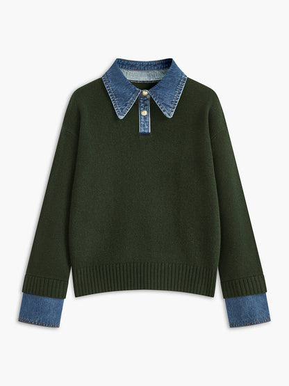 2 in 1 Panel Revers-Pullover