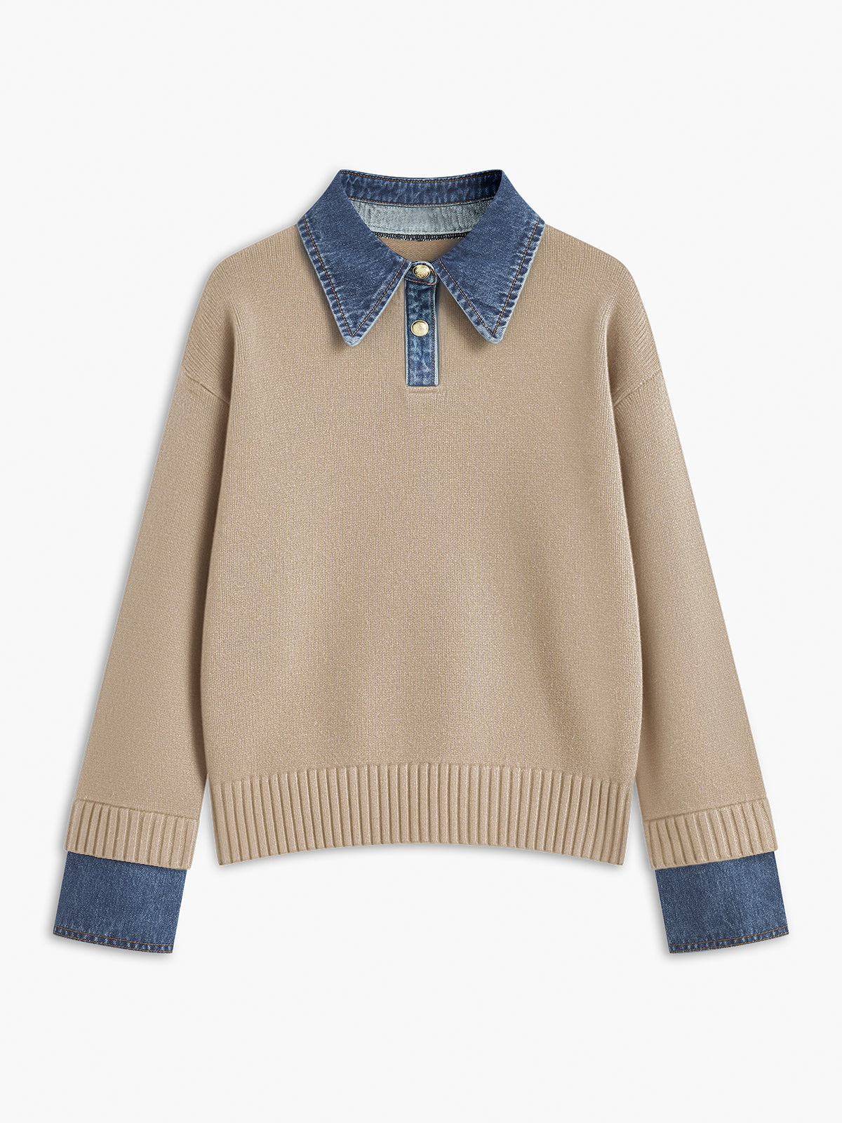 2 in 1 Panel Revers-Pullover