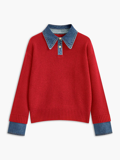 2 in 1 Panel Revers-Pullover