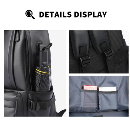 Wasserdichter Leder-Rucksack für Männer