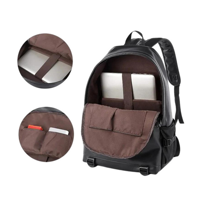 Herren Leder Rucksack