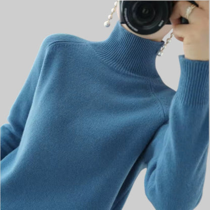 KATARÍNA | KASCHMIR-PULLOVER MIT HOHEM KRAGEN