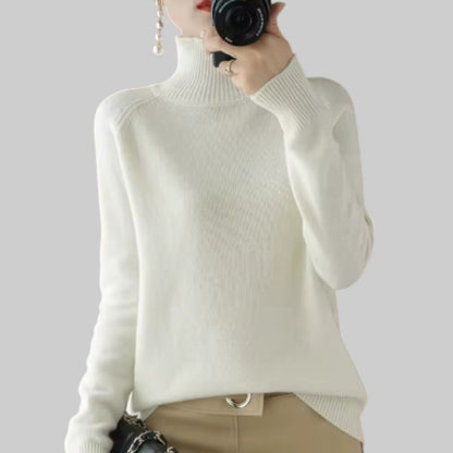 KATARÍNA | KASCHMIR-PULLOVER MIT HOHEM KRAGEN