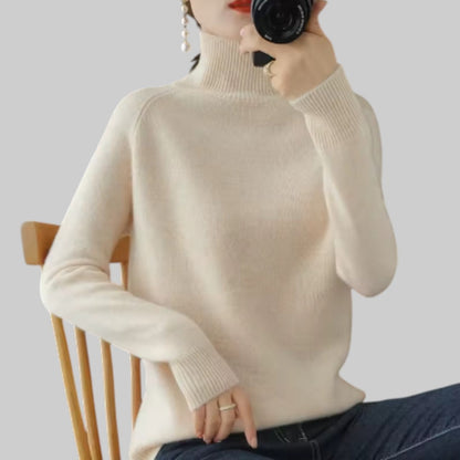 KATARÍNA | KASCHMIR-PULLOVER MIT HOHEM KRAGEN