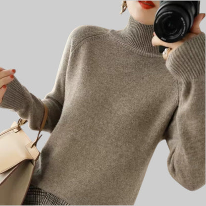 KATARÍNA | KASCHMIR-PULLOVER MIT HOHEM KRAGEN