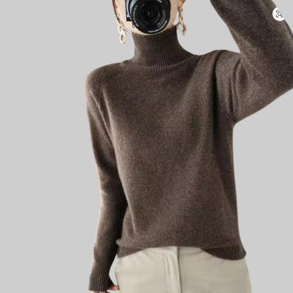 KATARÍNA | KASCHMIR-PULLOVER MIT HOHEM KRAGEN