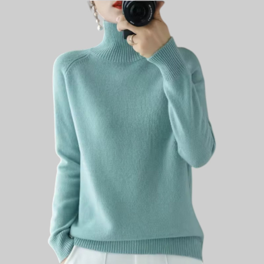 KATARÍNA | KASCHMIR-PULLOVER MIT HOHEM KRAGEN