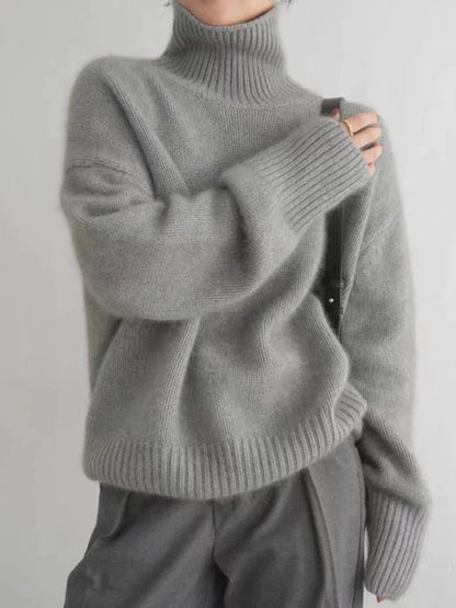 Isabella – Hoher Kragen Pullover aus Kaschmir