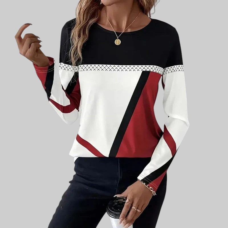 DENISA | STYLISCHE BLUSE MIT LANGEN ÄRMELN