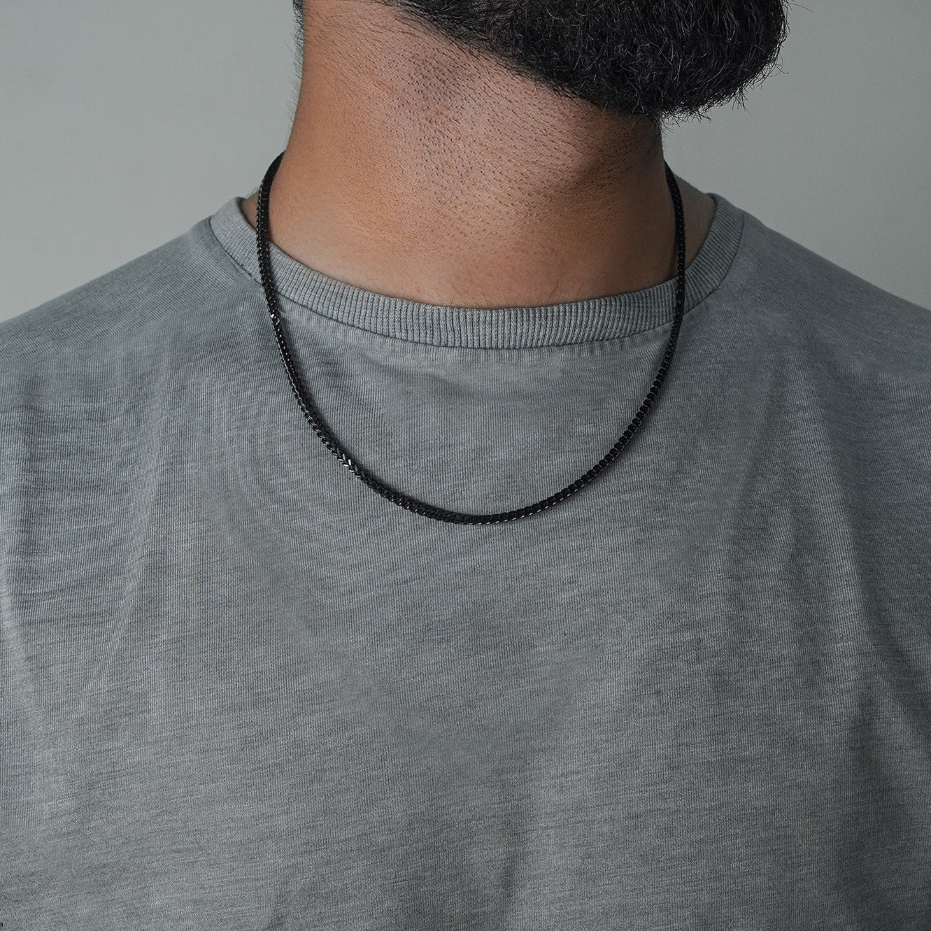 Weizenkette 4mm (Schwarz)