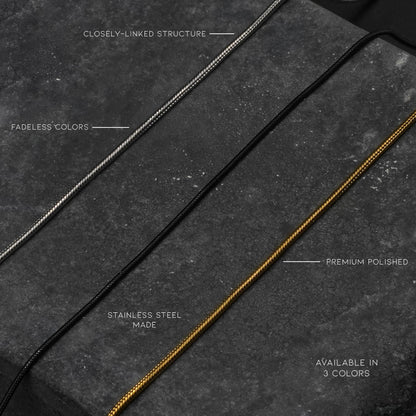 Runde Schlangen-Kette (Schwarz)