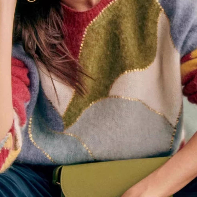 Elise Leroy Kontrast Charme Pullover