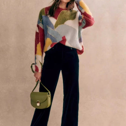 Elise Leroy Kontrast Charme Pullover