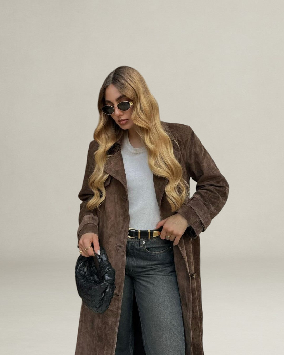 Monelle™ | Wildleder-Trenchcoat