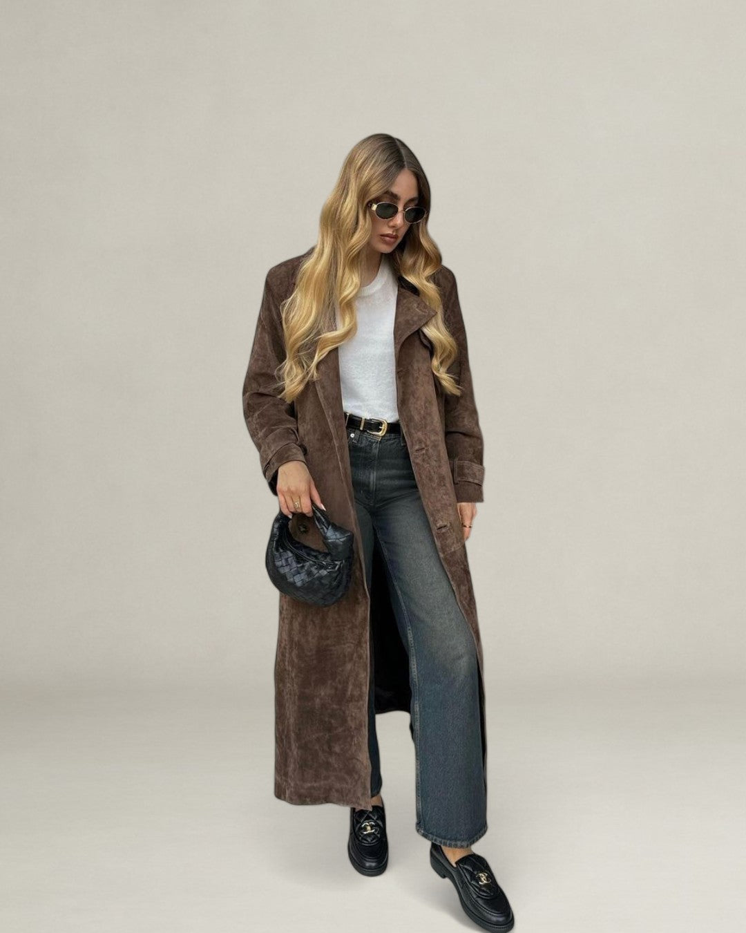 Monelle™ | Wildleder-Trenchcoat