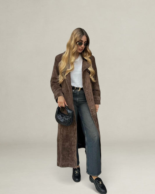 Monelle™ | Wildleder-Trenchcoat