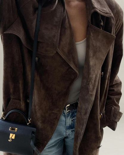 Monelle™ | Wildleder-Trenchcoat