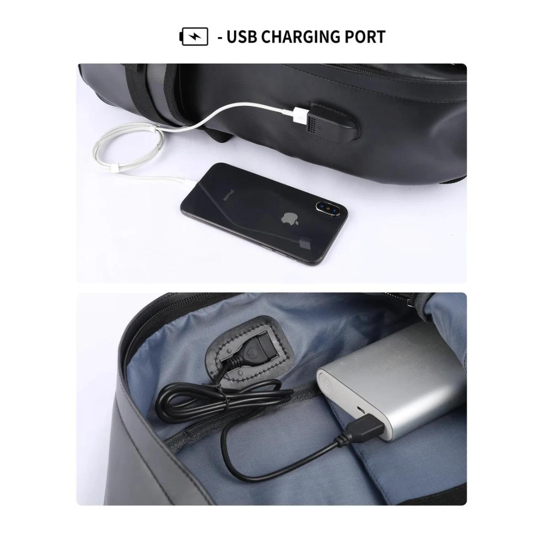 Wasserdichter Leder-Rucksack für Männer