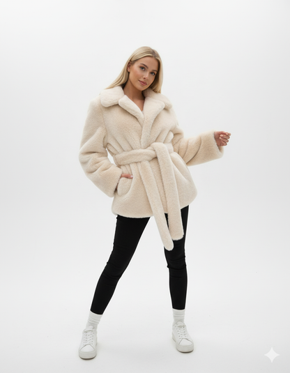 Mystique & Co™ Gürteljacke aus Kunstfell