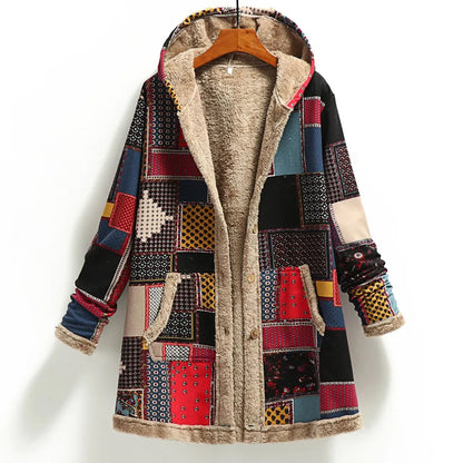 Giuliana Fuzzy Patchwork Jacke
