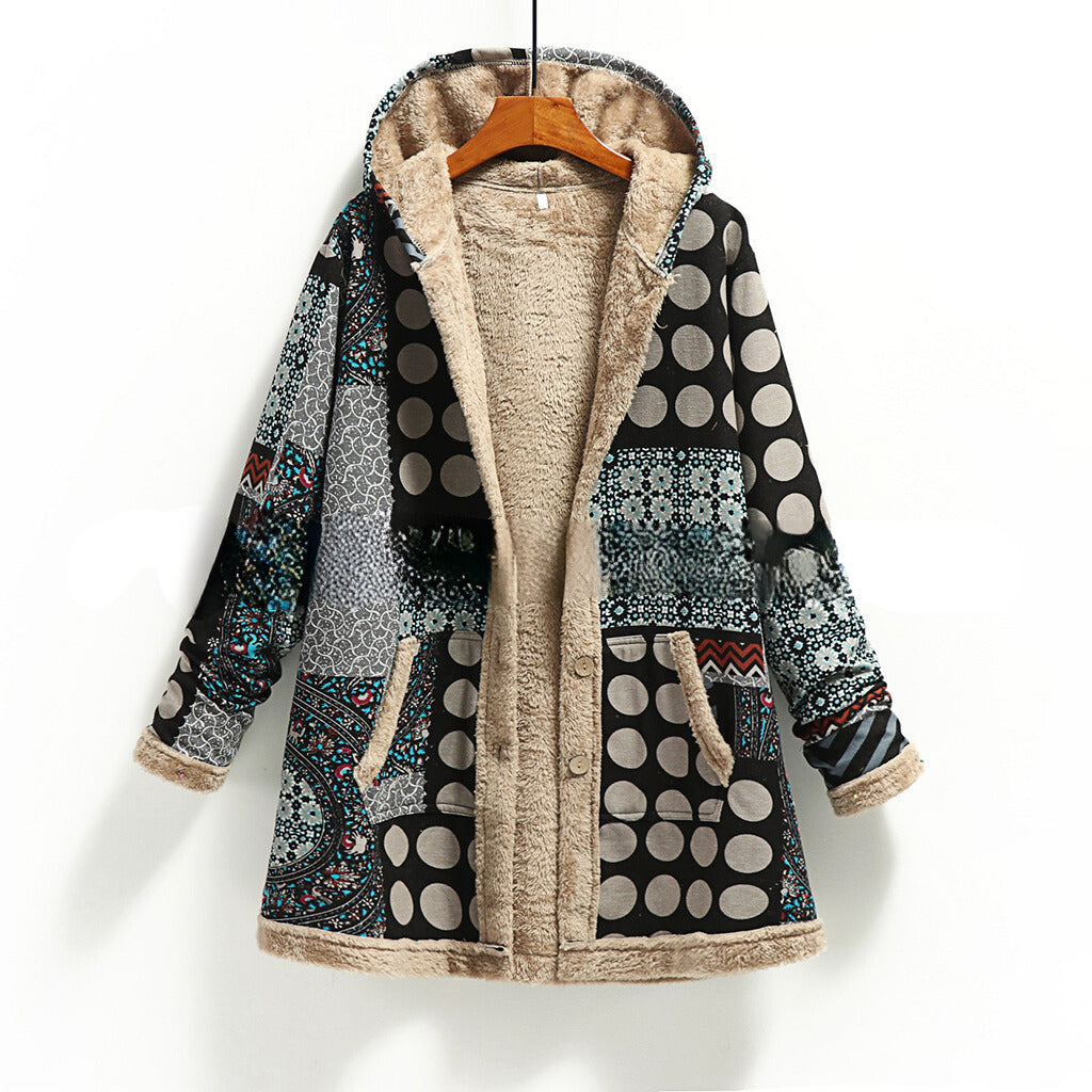 Giuliana Fuzzy Patchwork Jacke