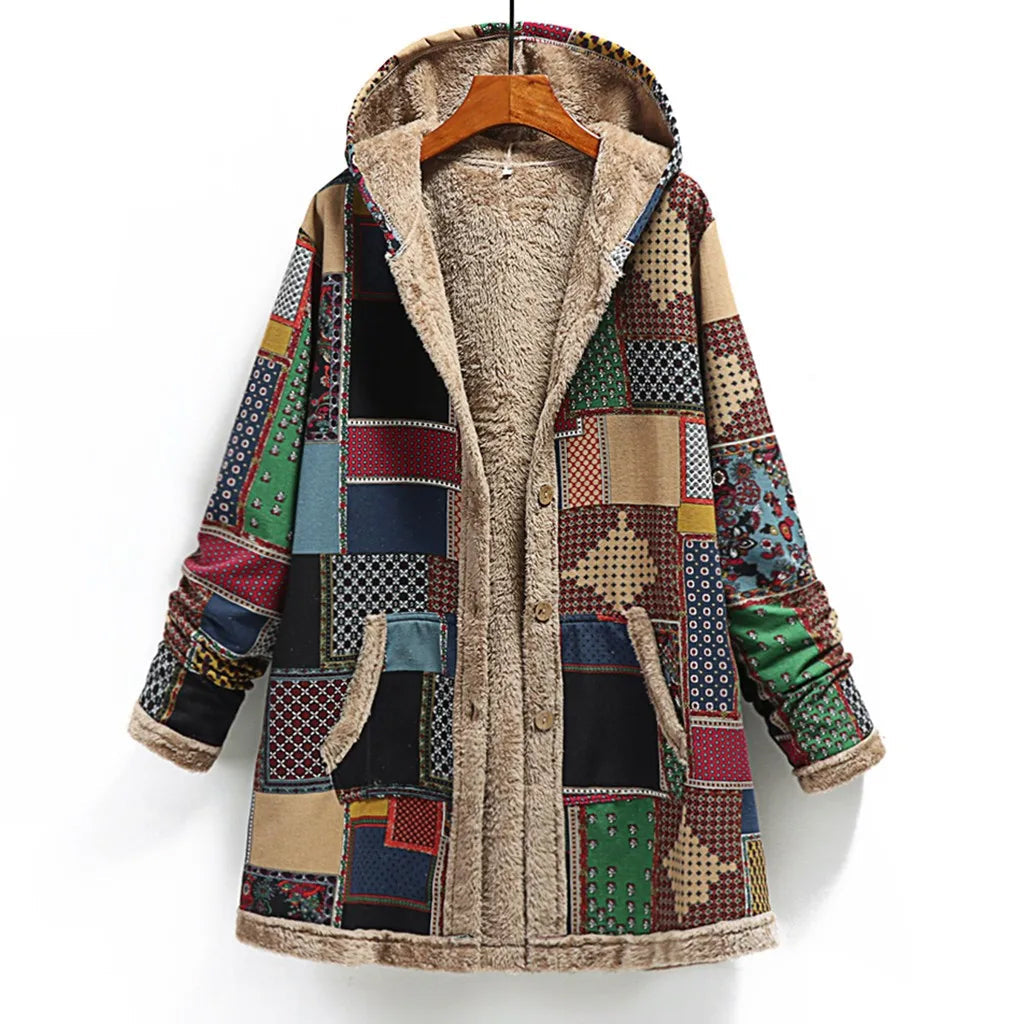 Giuliana Fuzzy Patchwork Jacke