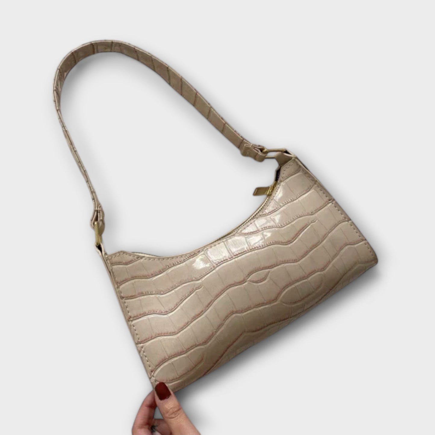 Olivia - Glänzende Lederhandtasche