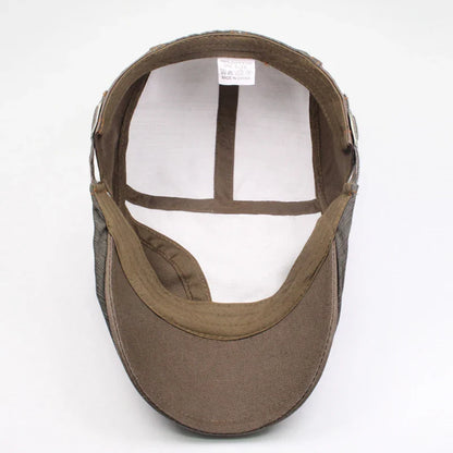 Somerset Baumwoll-Beret – Vintage-Style Sommer-Schirmmütze, verstellbar und leicht für lässige Outdoor-Bekleidung