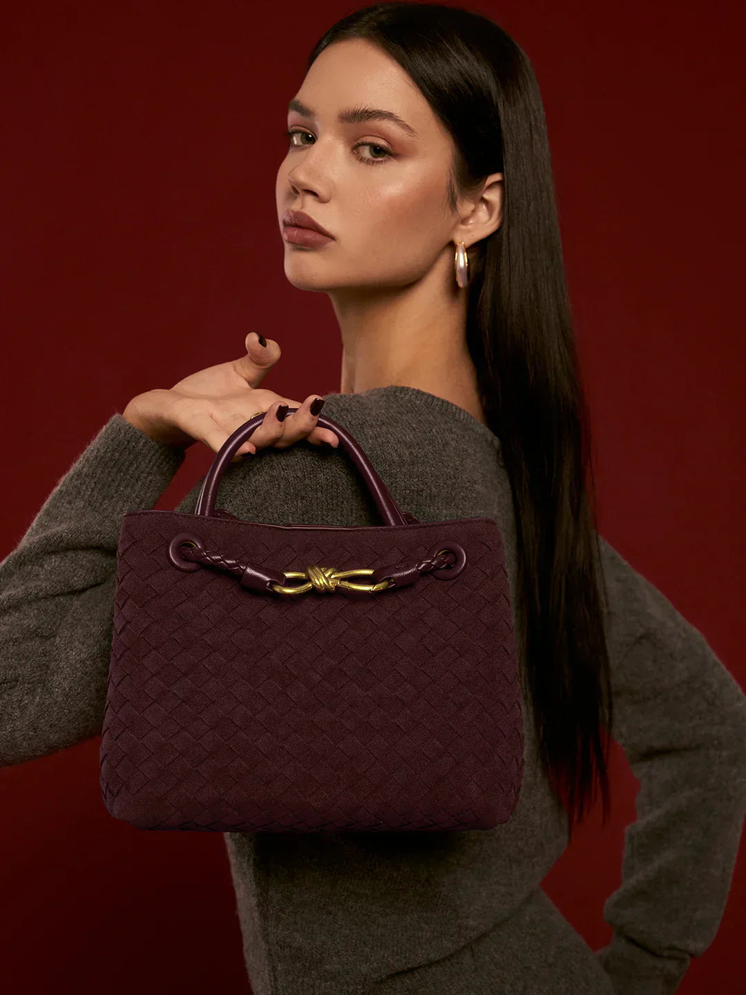 Immer schicke Wildleder Woven Tote Bag