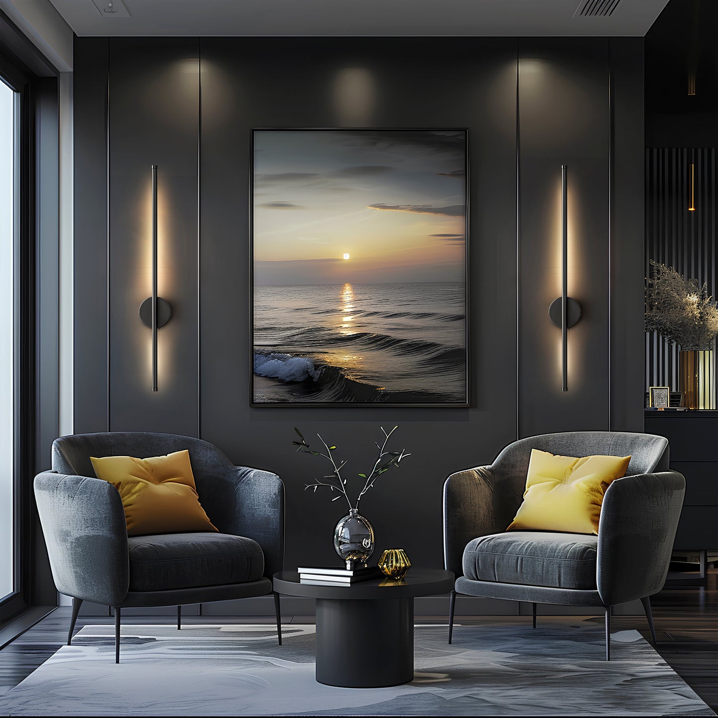 DRAHTLOSE MODERNE WANDLEUCHTEN (SET MIT 2)