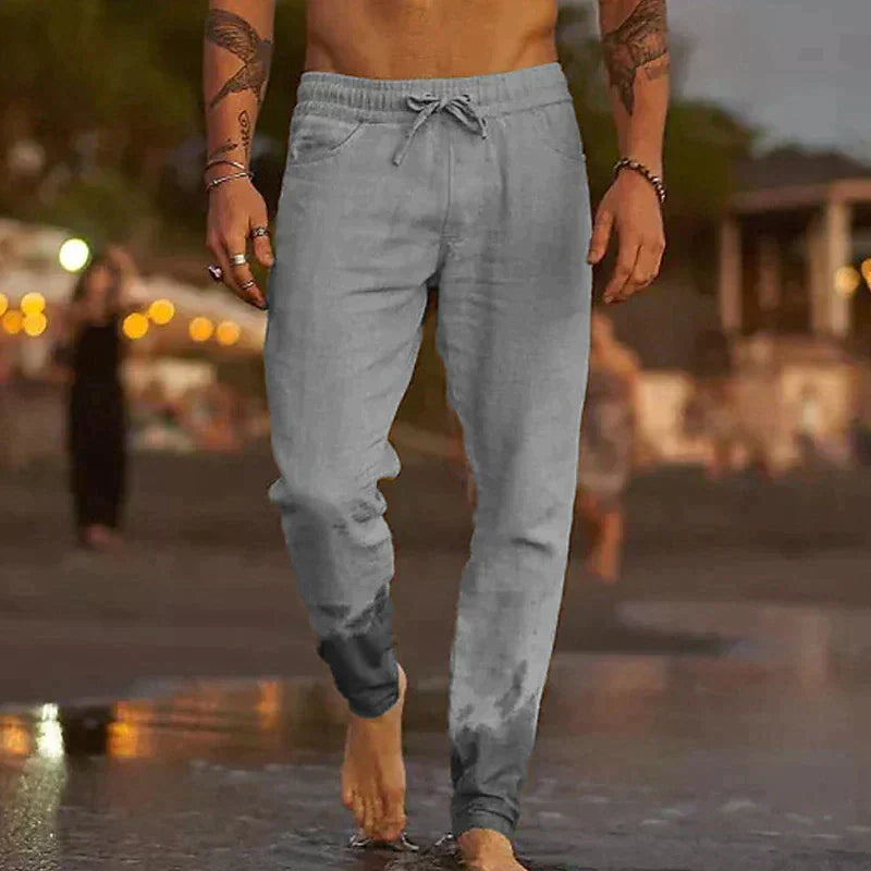 LEINEN STRANDHOSE