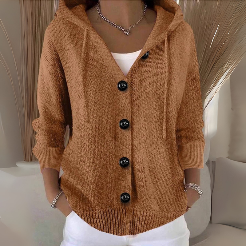 Fabiana | Weicher Strickcardigan mit Kapuze